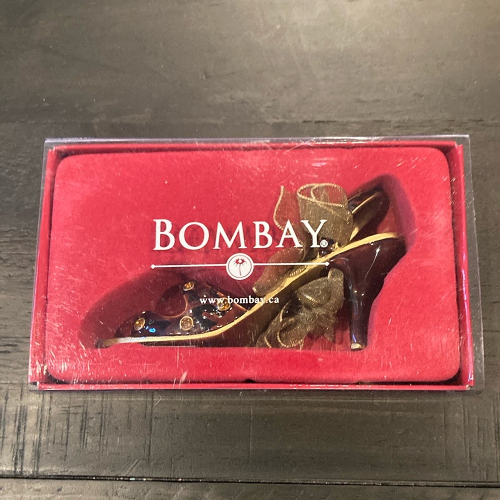 Shoe Christmas Ornament by Bombay - Daphne Leopard Open Toe